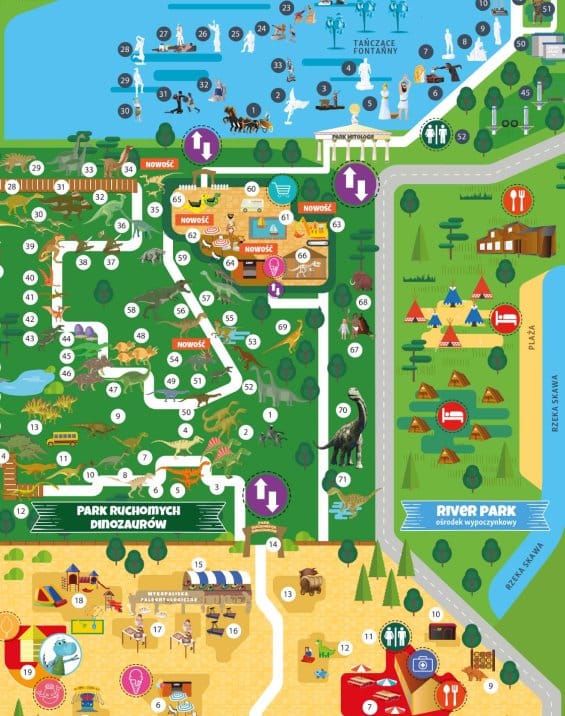 mapa parku rozrywki zatorland
