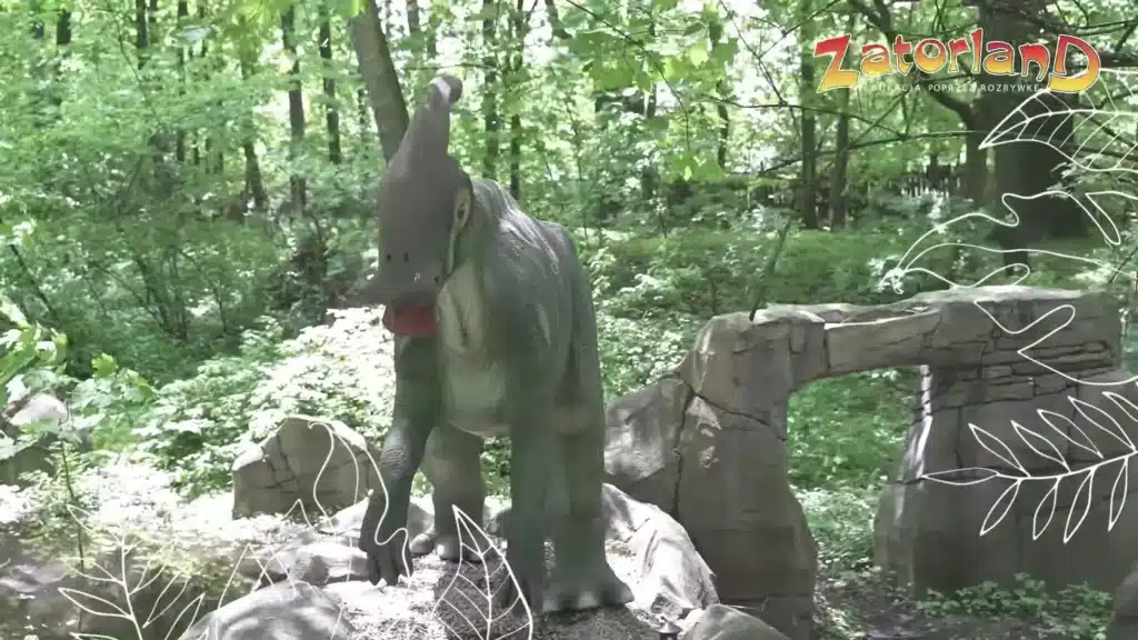 Parazaurolof w parku dinozaurów zatorland